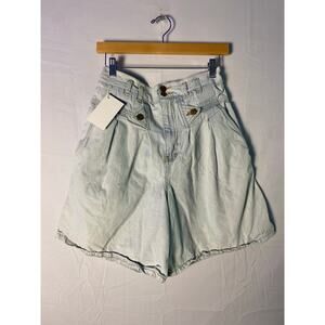 Vintage 80’s  Alfredo Venini High Waisted Pleated Mom Jeans Light Wash Large